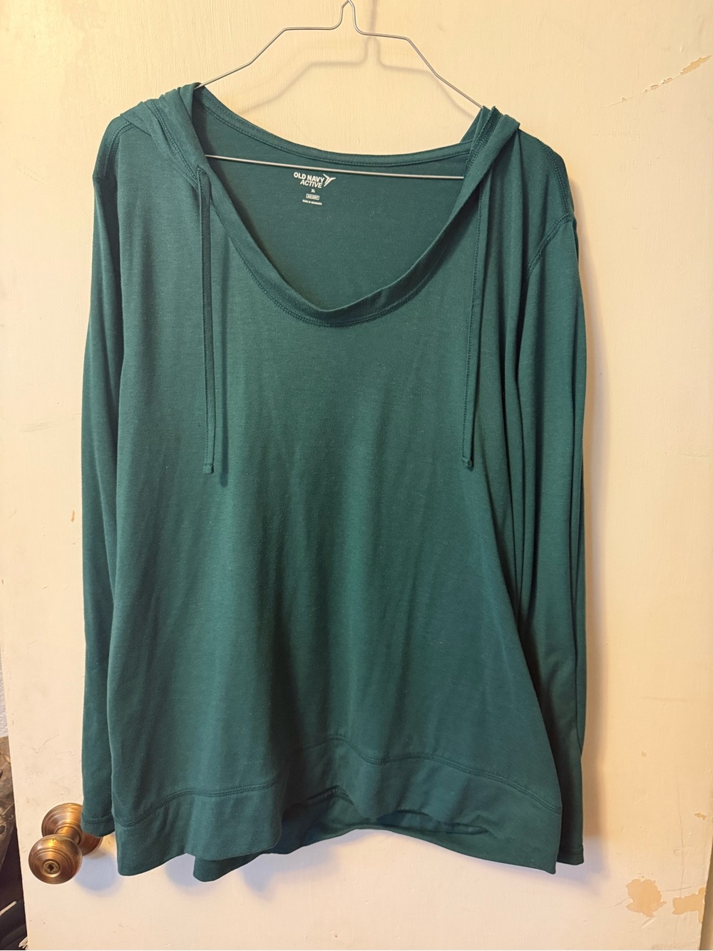Old Navy Dark Teal Hooded Long-Sleeve Pullover